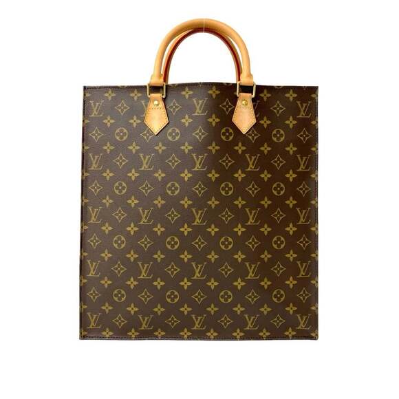 LOUIS VUITTON Brown Monogram Leather Tote Bag